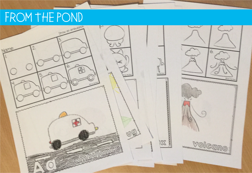 More Alphabet Directed Drawing From the Pond