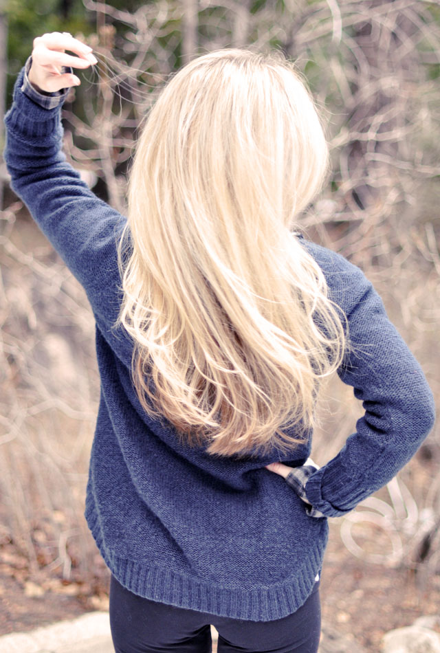 long blonde hair