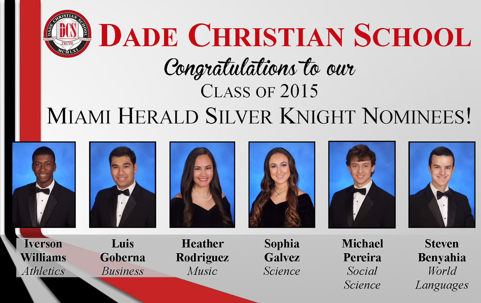DCS at the moment... Congratulations to our Silver Knight Nominees!