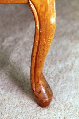 footstool - leg detail
