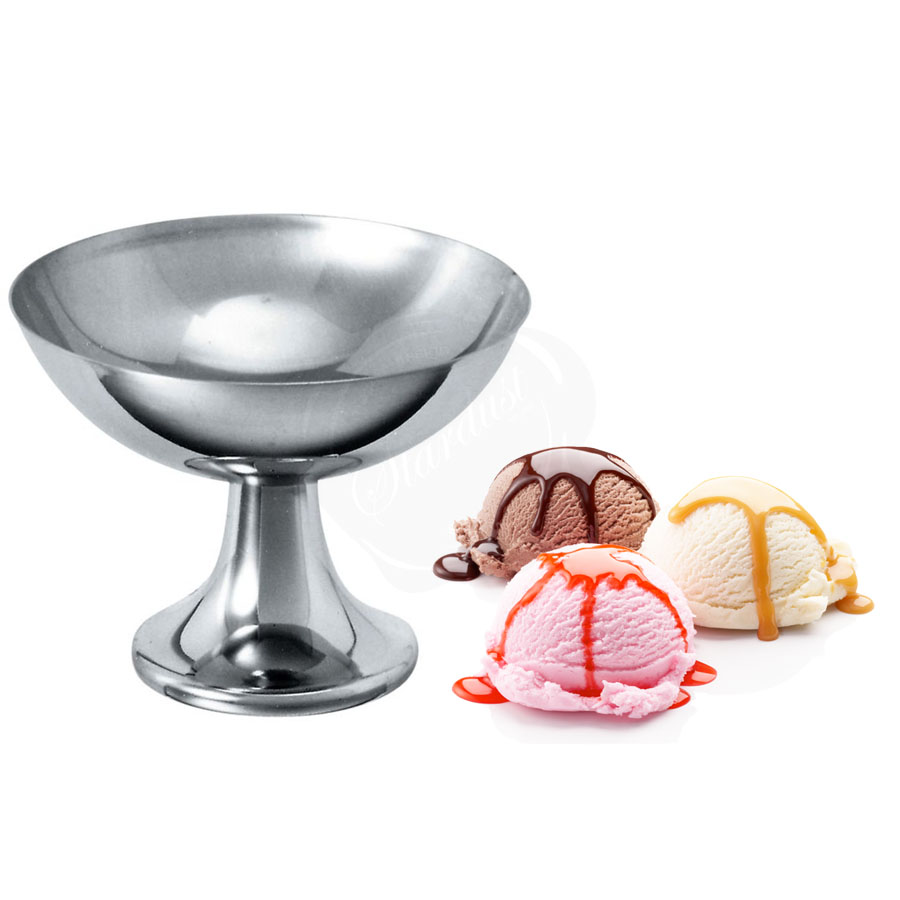 GELATO Real 18/10 Stainless Steel Italian Gelato Serving Cups with ...