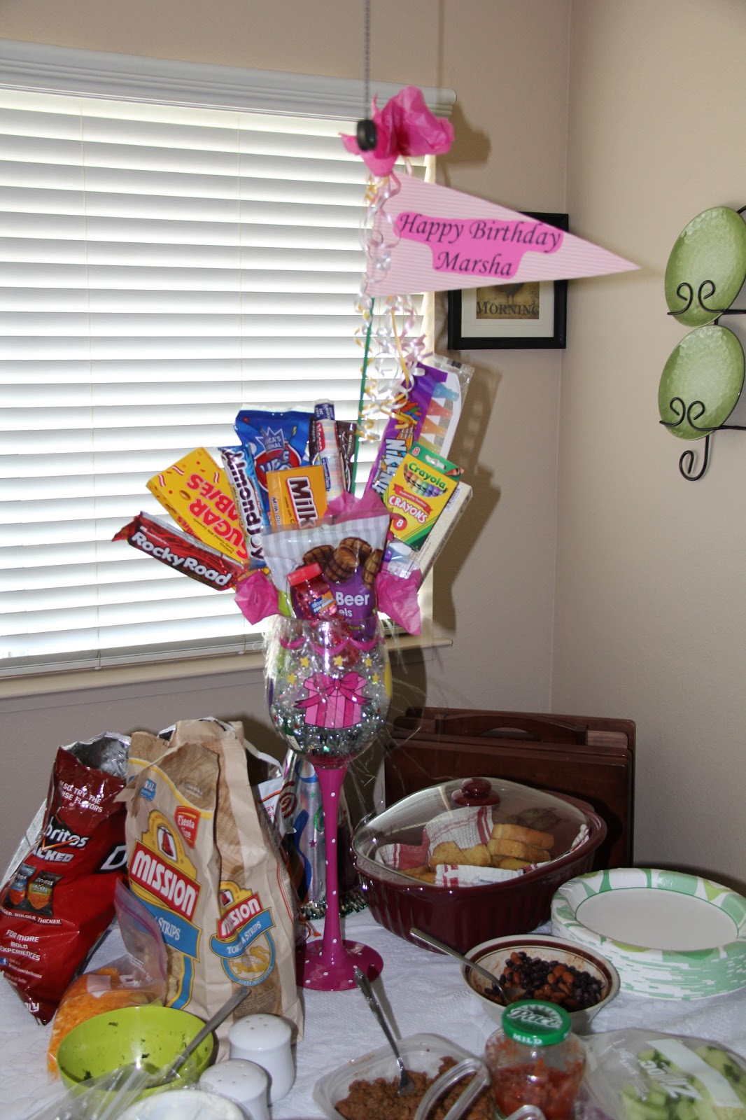 Express Your Creativity Birthday Candy Bar Centerpiece