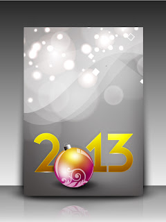 新年向けのお洒落なフライヤー テンプレート 2013 New Year flyers designs in trendy modern style イラスト素材4