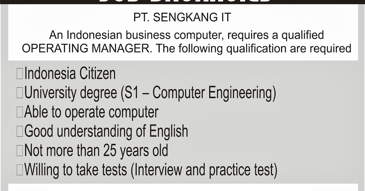 Billion Minds Materi Job Vacancy In English