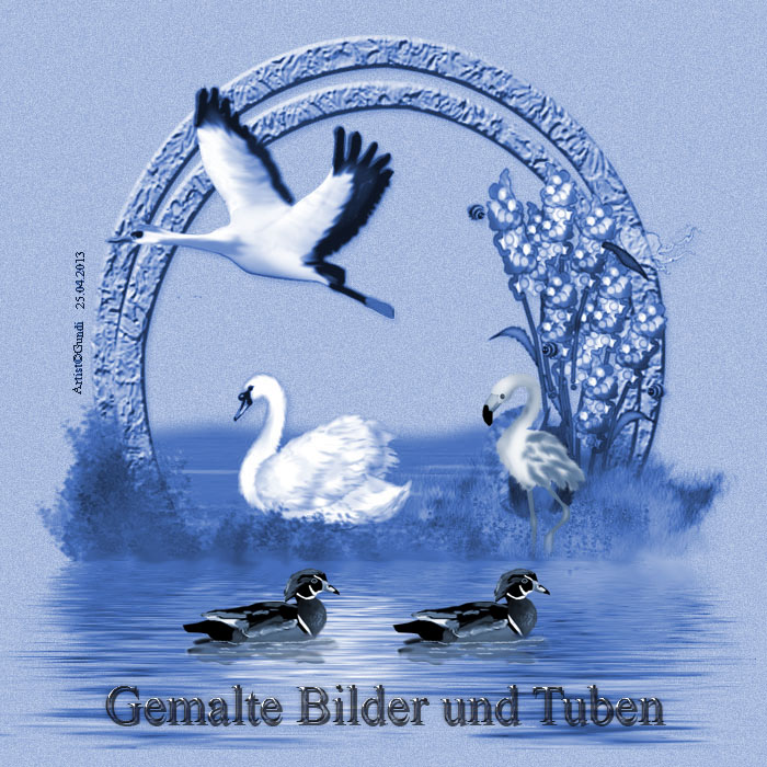 gemalte Bilder und Tuben