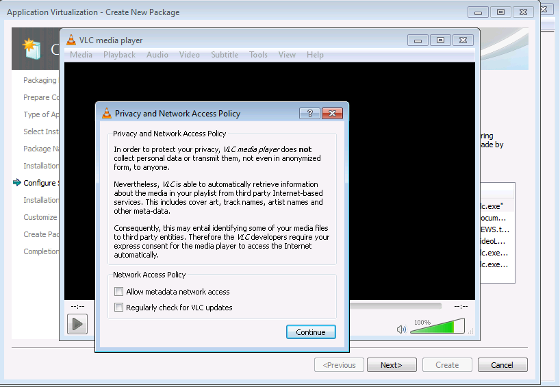 Sequencing VLC Media Player using AppV 5.1 Application Repackaging