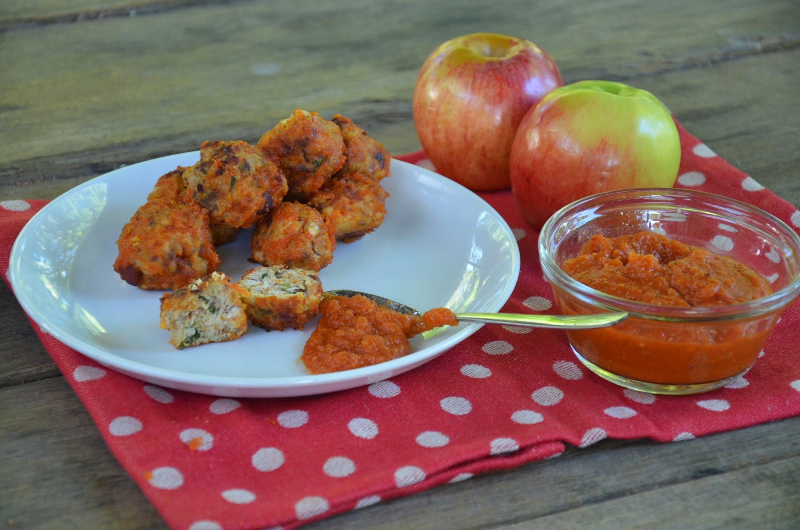 Stuff We Ate Delicious & Healthy Chicken Meatballs with Apple BBQ Sauce