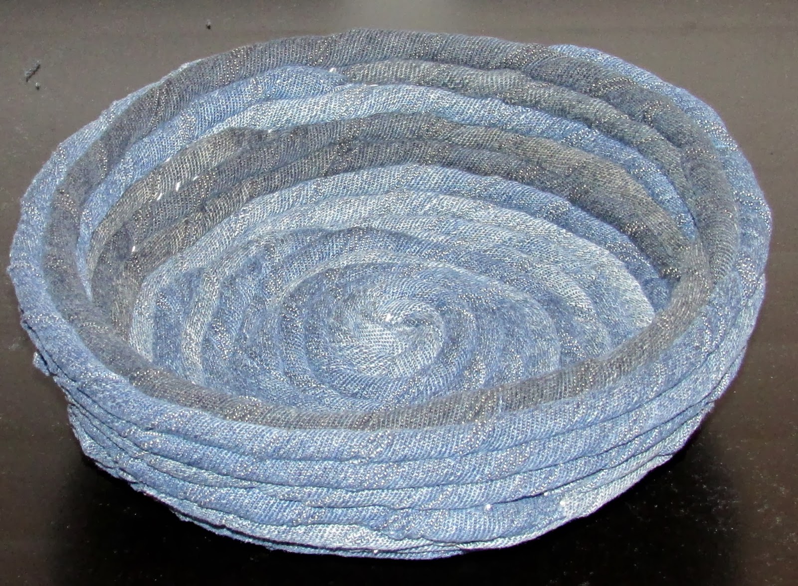 Making Everything Myself Unique Basket Made with Old Jeans