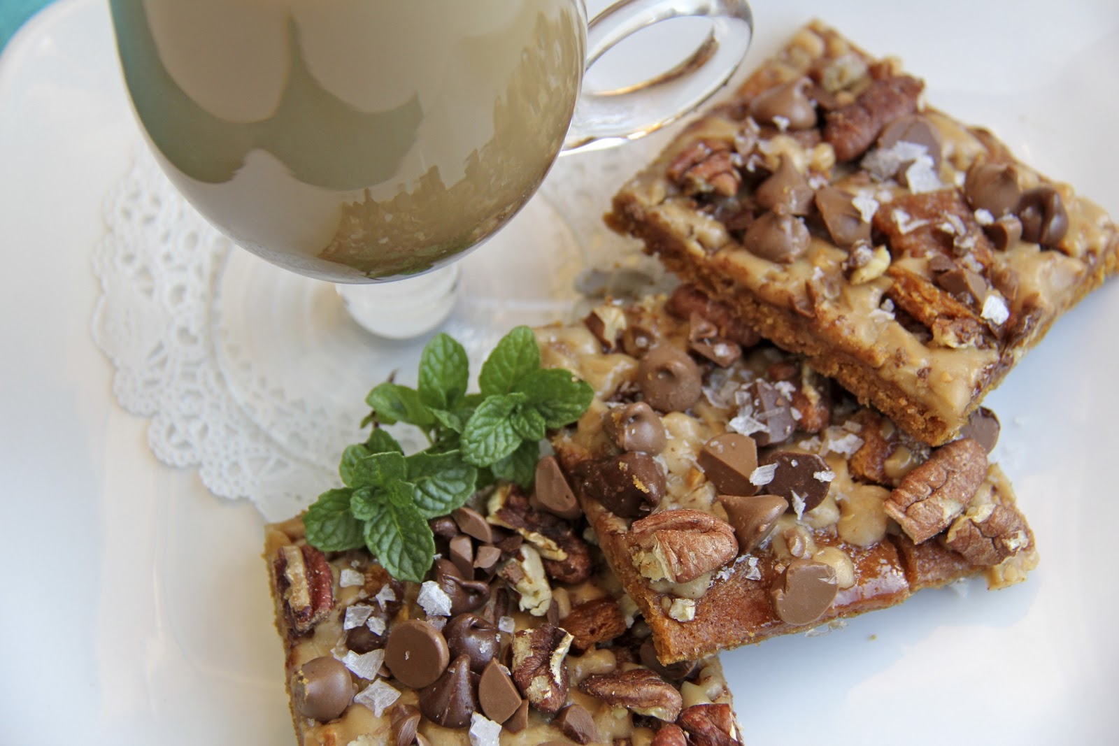 Salted Toffee Chocolate Pecan Squares The Café Sucre Farine