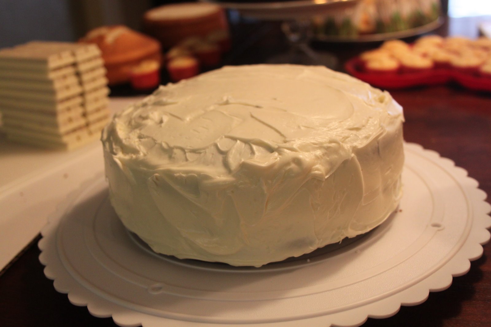 Real Life Pastor's Wife White Chocolate Kit Kat Coconut M&M's Cake