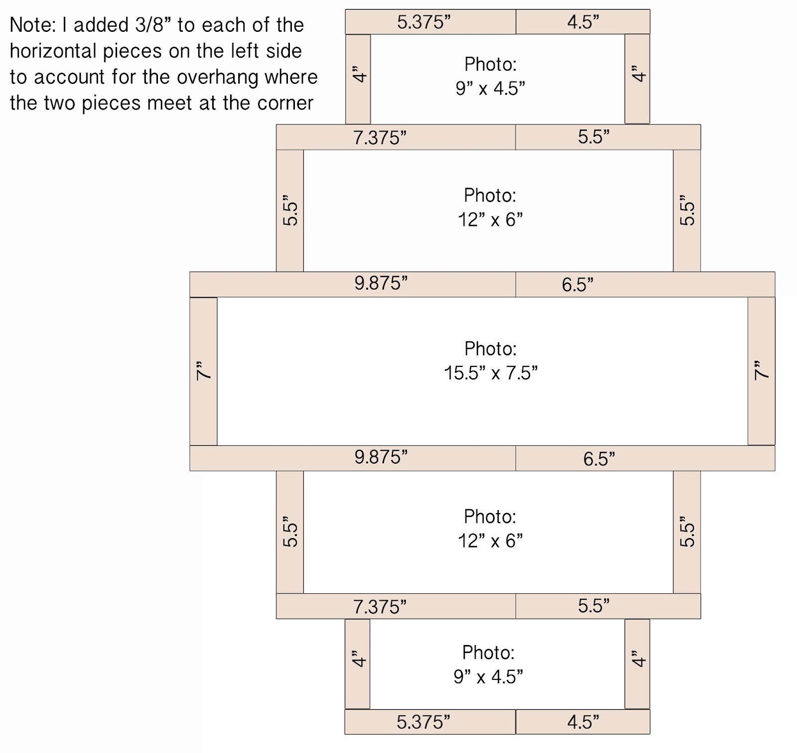 Howto instructions corner photo frame Steph and Ben's Travels