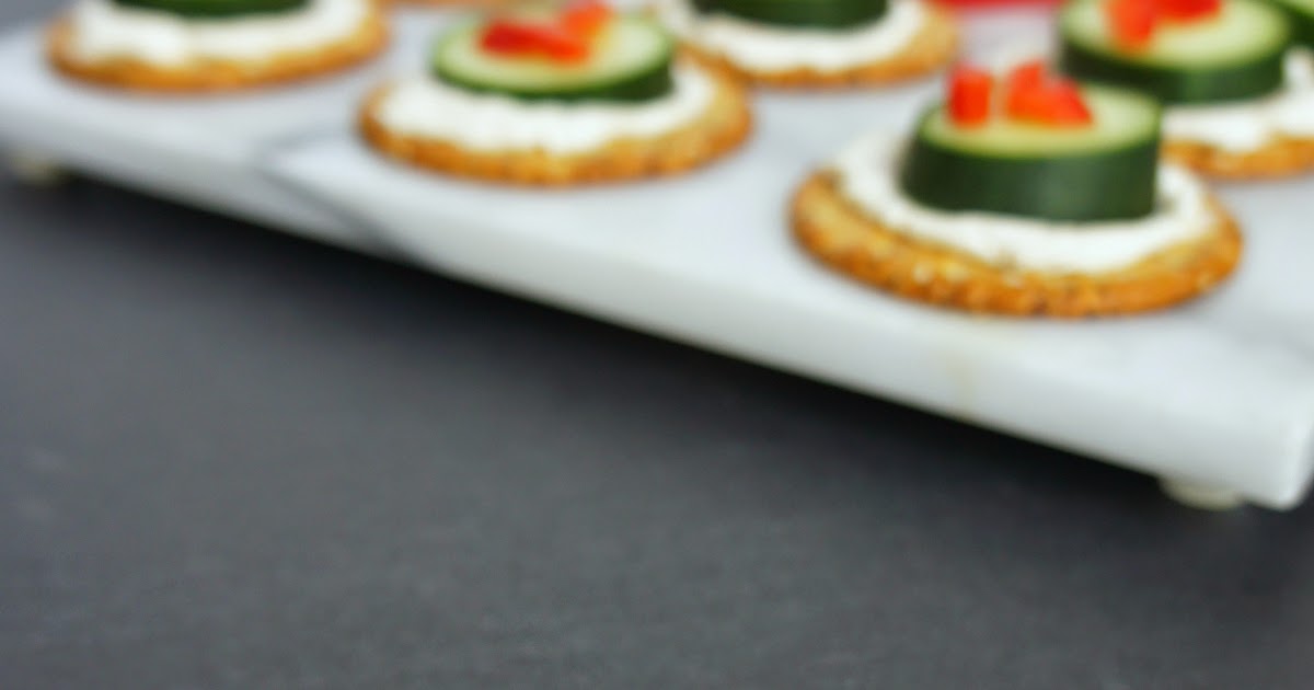 Quick Cream Cheese & Cucumber Crackers with Philly Cream Cheese