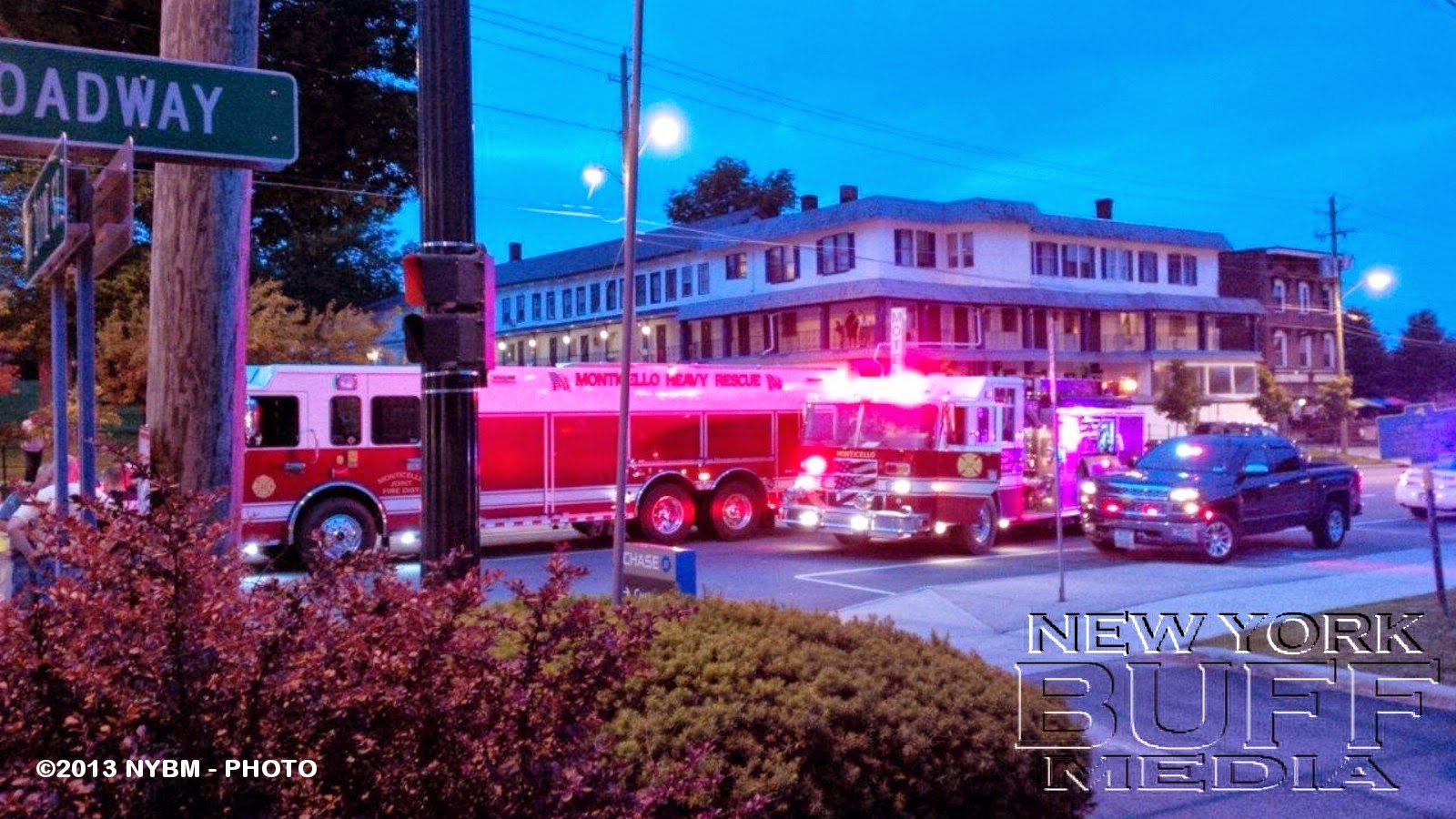 New York Buff Media Monticello FD on scene of a motor vehicle