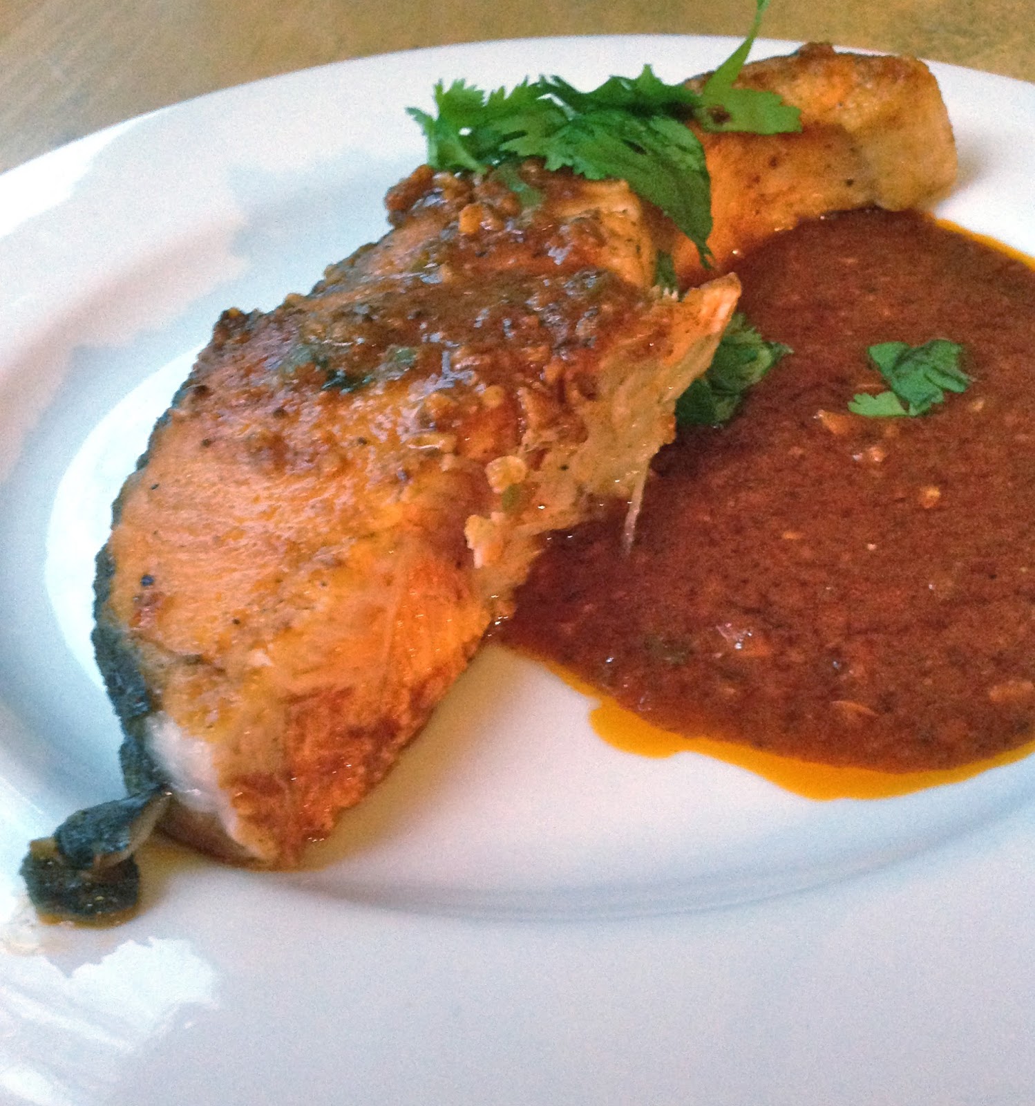 Ottolenghi's Salmon Steaks in Chraimeh Sauce