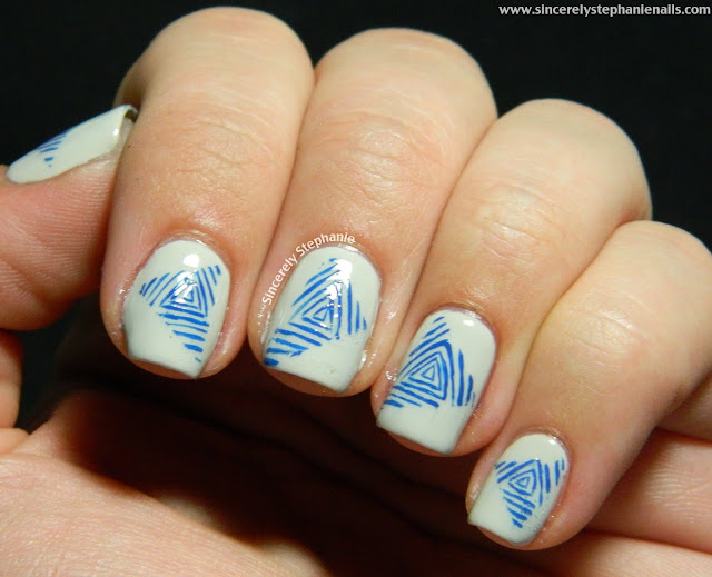 triangle nail art