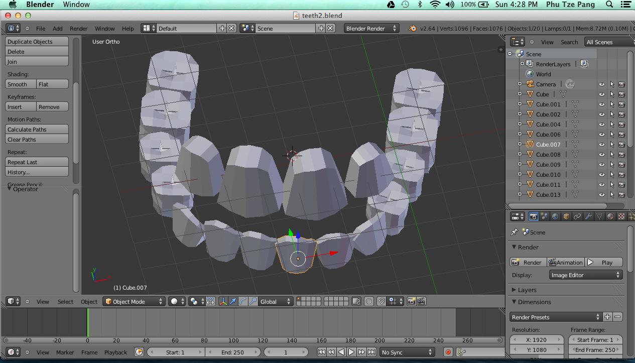 Quit Your Job to Build Iphone App Blender Attempting to create a mouth