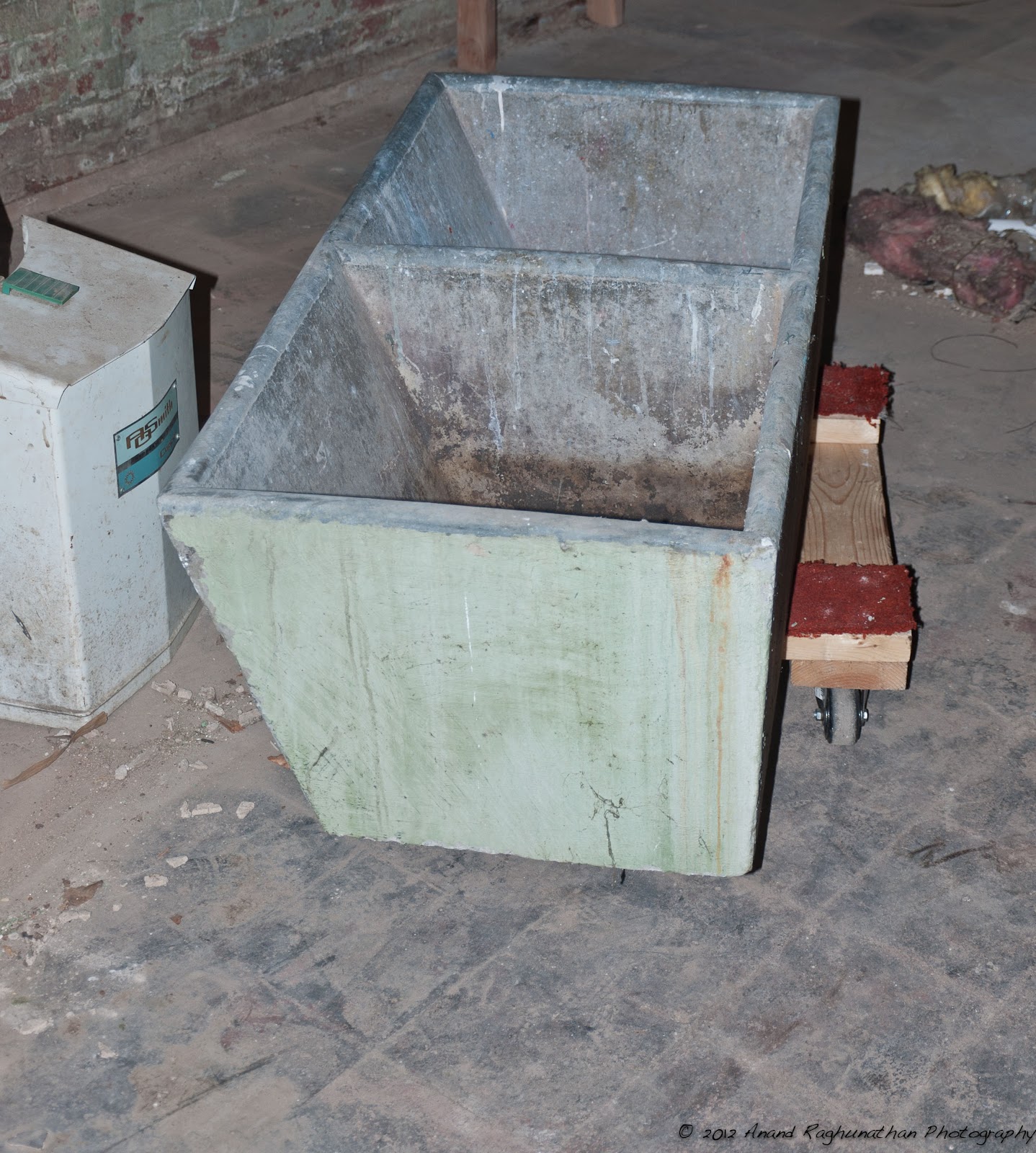 Concrete laundry sink