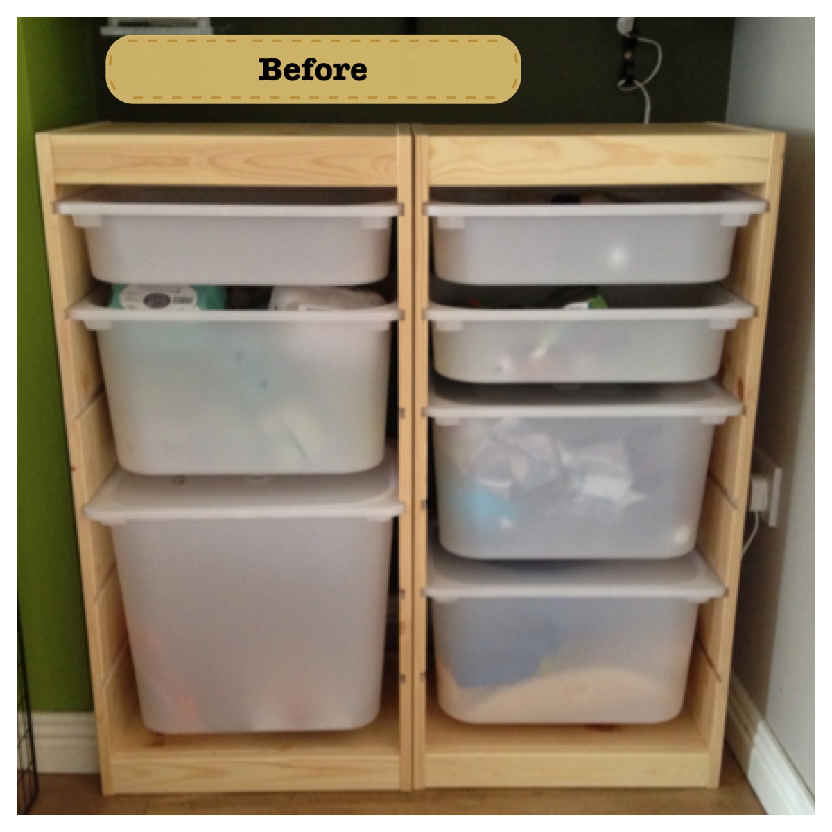 cotton feet and woolen ears IKEA Trofast kids storage revamp