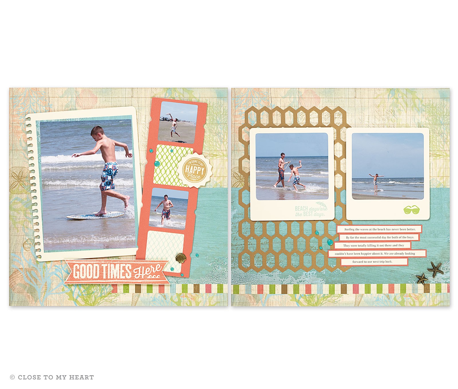 Lauren Loves To Scrap Seaside On The Go Scrapbooking Kit