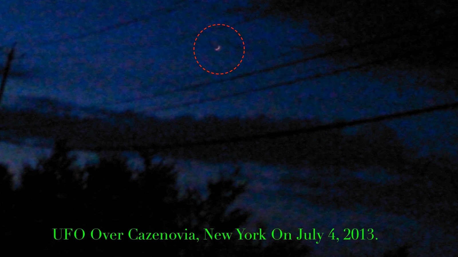 UFO SIGHTINGS DAILY UFO Recorded Over Cazenovia, New York On July 4