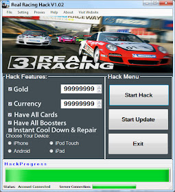 Real Racing 3 Hack Android or iOS Gold and All cards