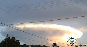 Extraña nube con forma de Nave Extraterrestre en México Extraña nube con forma de Nave Extraterrestre en México