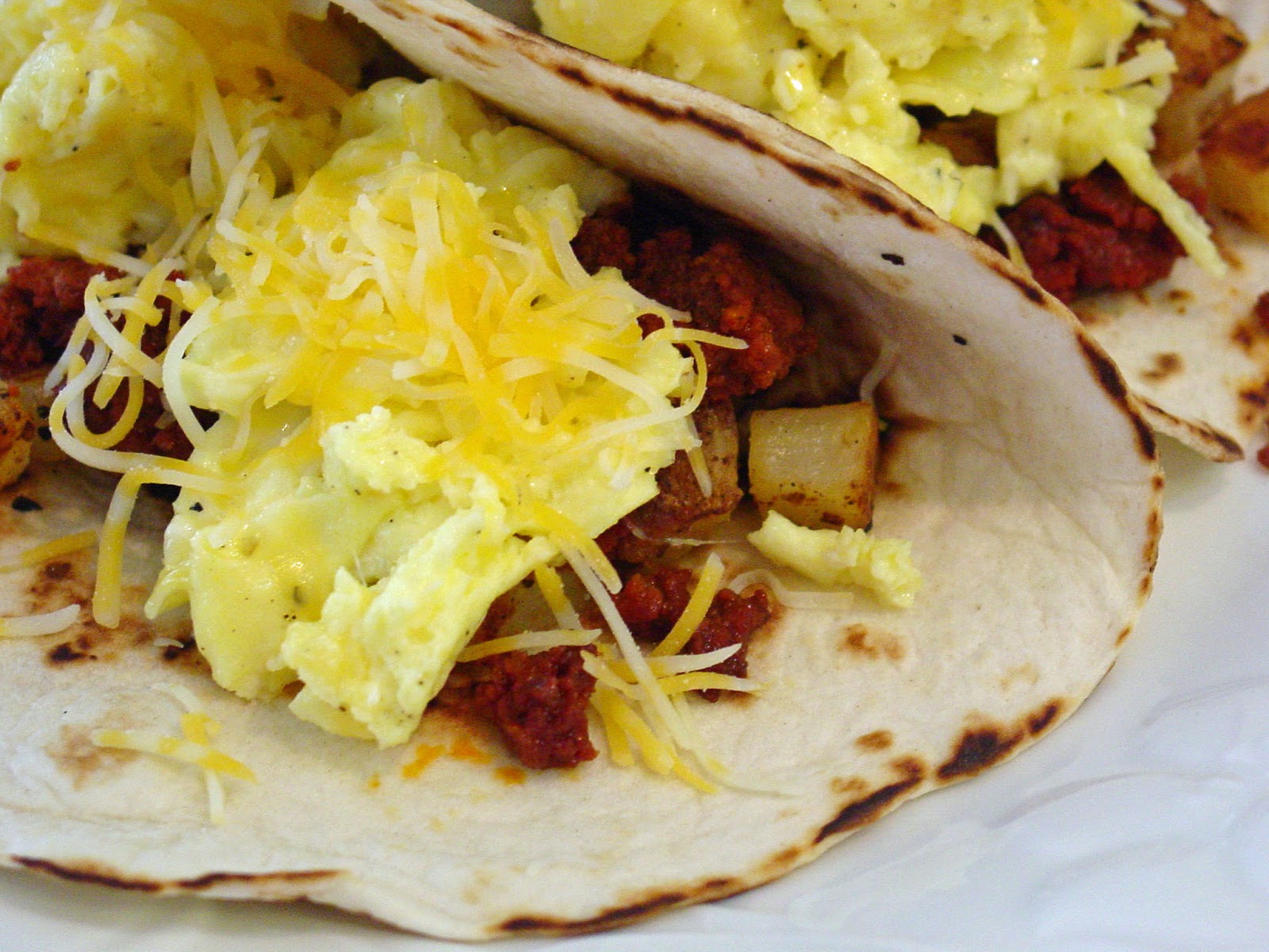 Soup Spice Everything Nice Chorizo Potato and Egg Tacos
