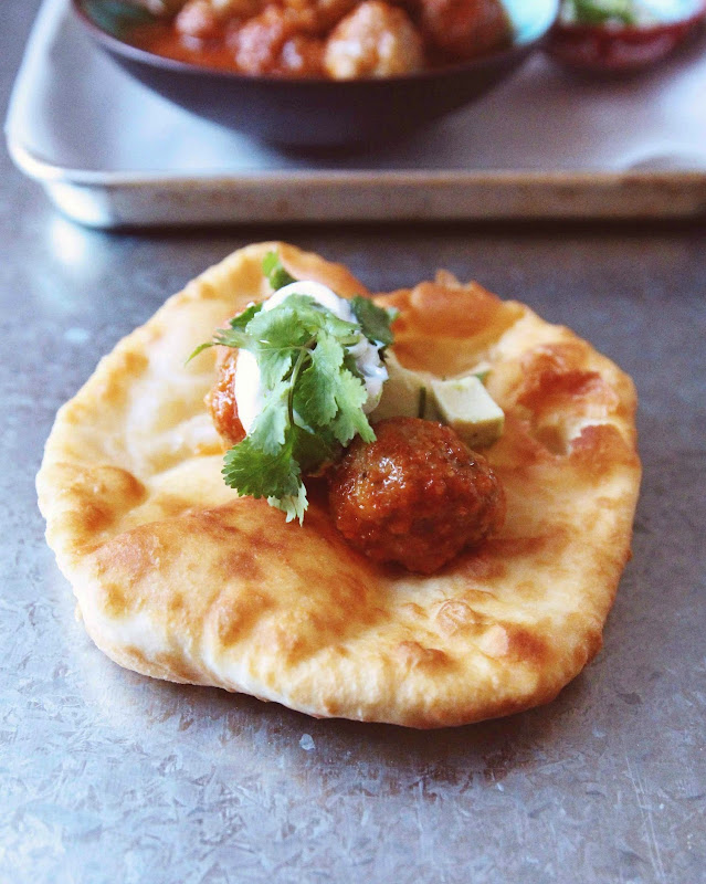 Milk and Honey Mexican Meatball Fry Bread Tacos