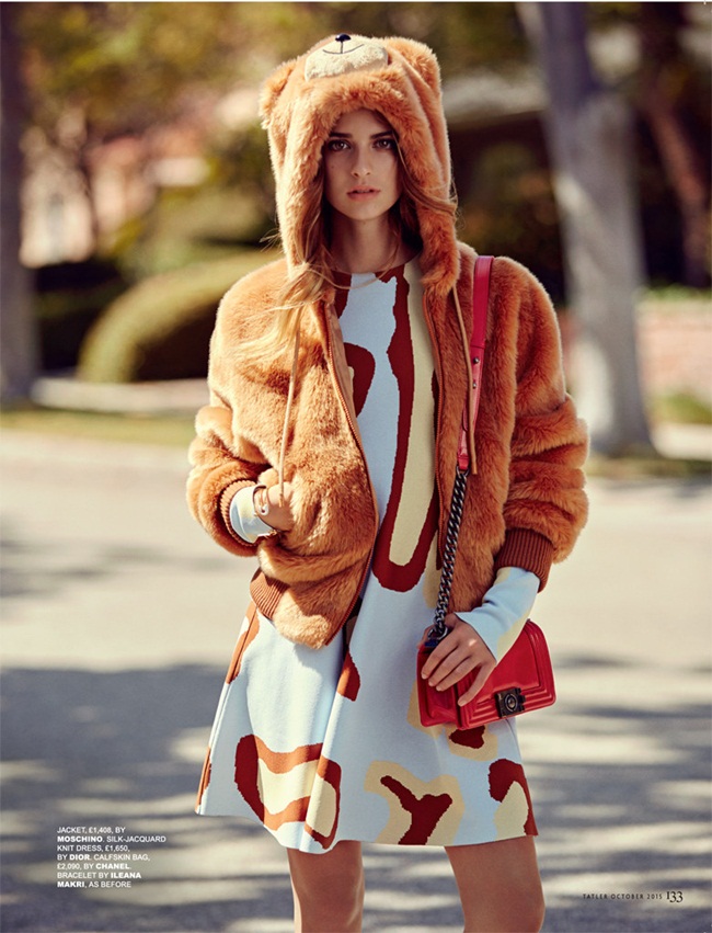 Moschino 2015 AW Teddy Bear Hooded Faux Fur Bomber Jacket Editorials