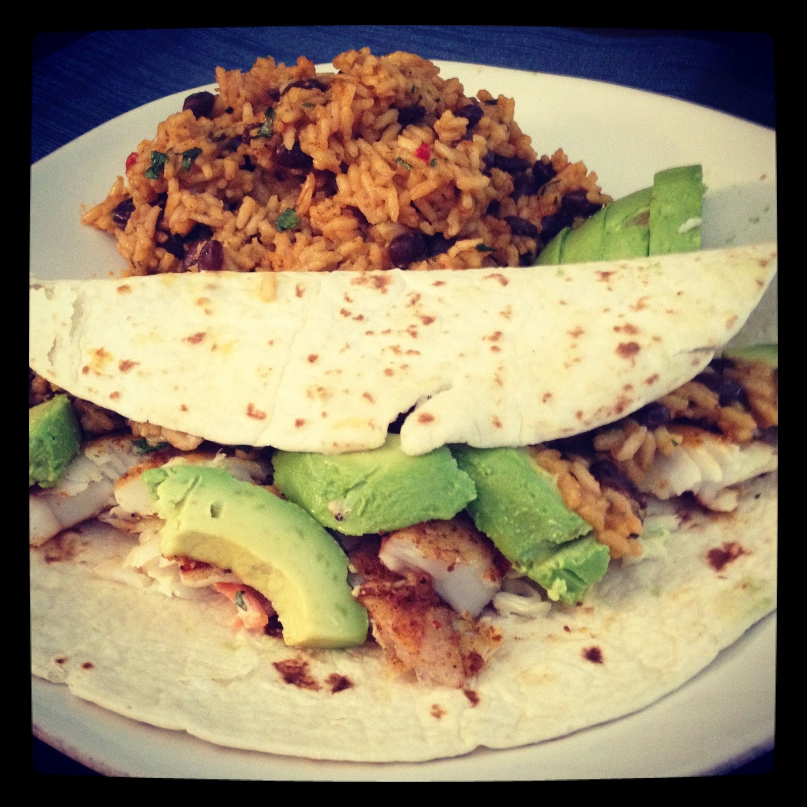 eric&elizabeth Grilled Tilapia Fish Tacos & E’s Guacamole