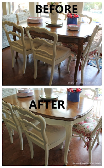 Painted Table Legs-Bargain Decorating with Laurie