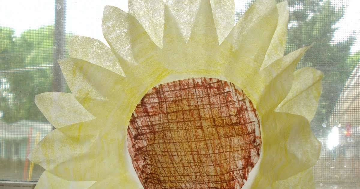Confessions of a StayatHome Mom Coffee filter Sunflowers