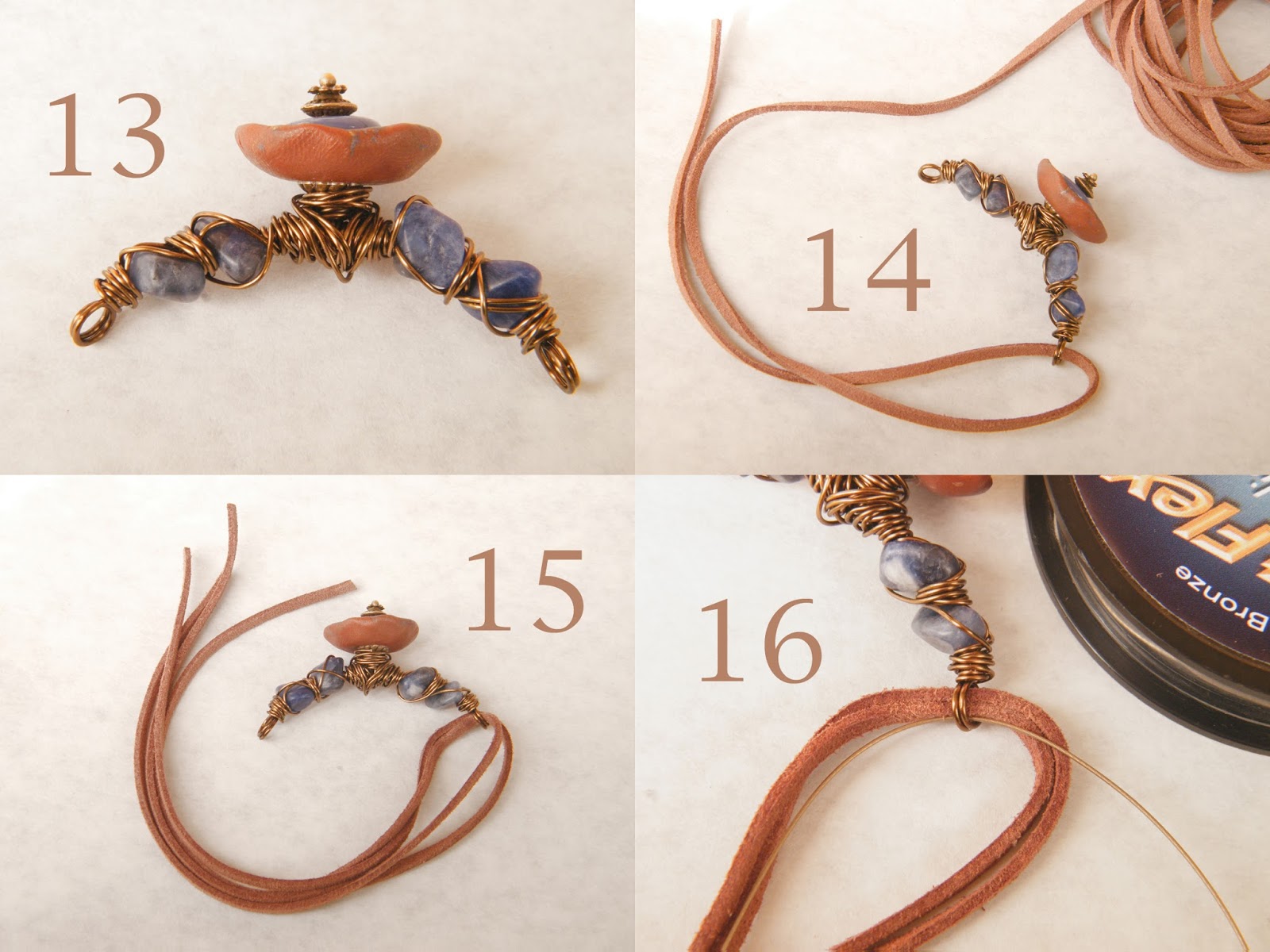 Art Jewelry Elements Make Your Own Wirewrapped Suede Tassel Bracelet