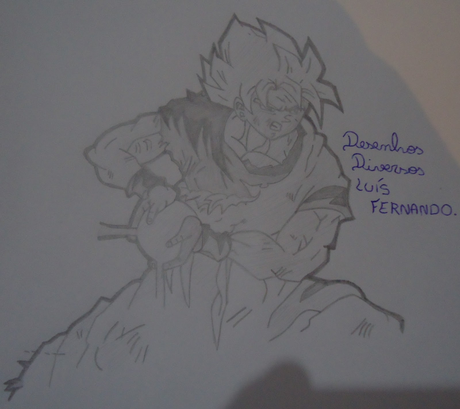 Nando Desenhos : Desenho #4 Goku-Kamehameha
