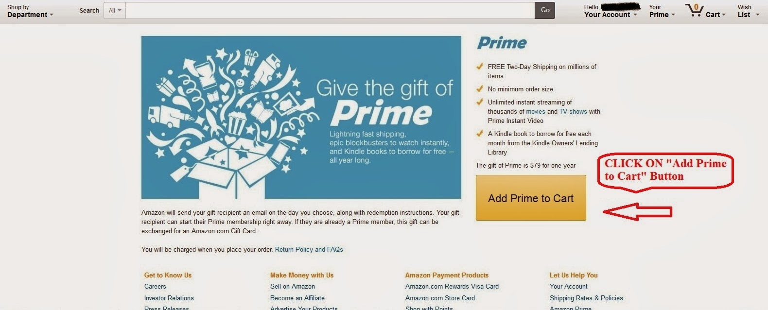 Tech Olympiad How To Gift Amazon Prime Membership