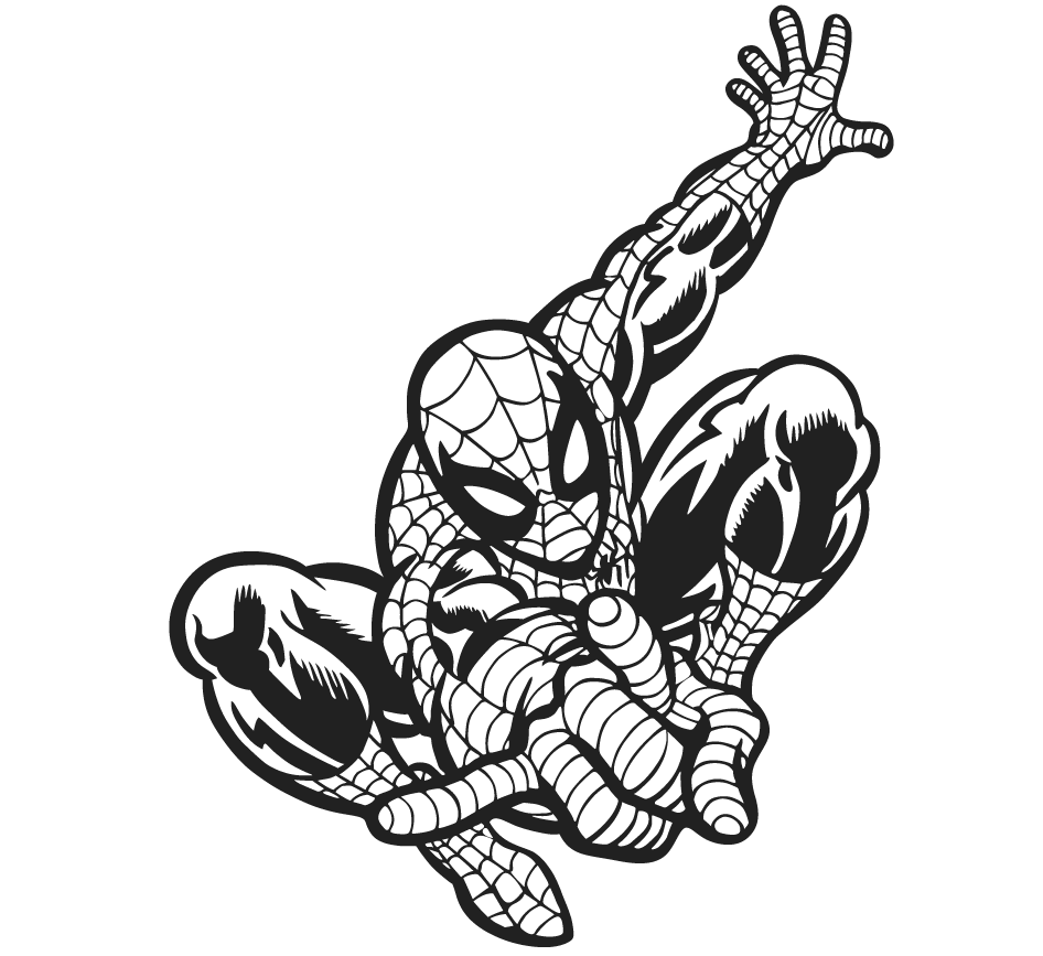 The Printable Spiderman Coloring Drawing Free wallpaper