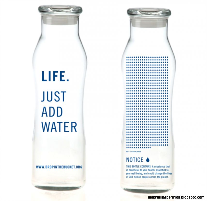 Life Just Add Water Glass water bottle Drop in the bucket Life Just Add Water Glass water bottle Drop in the bucket