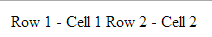 HTML Table