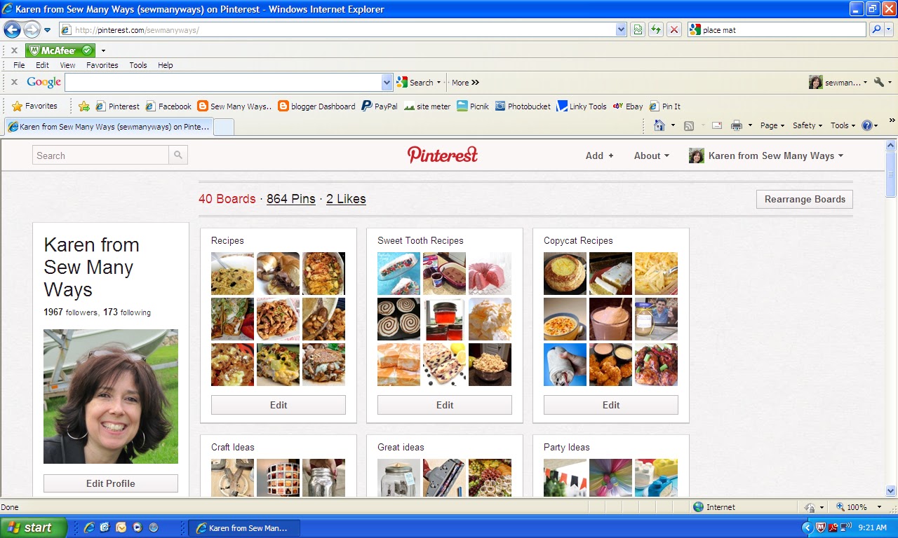 Sew Many Ways... Pinterest Help...Editing Your Boards