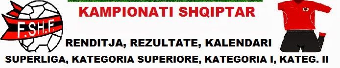 Kampionati shqiptare, super liga shqiptare, kategoria e pare, renditja, rezultatet