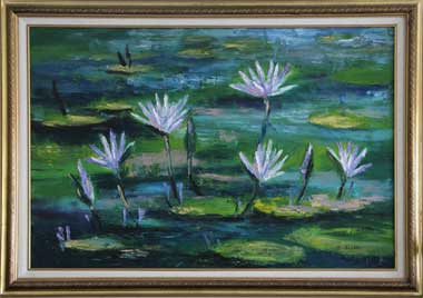 Water Lily, Oil, 36" x 24"