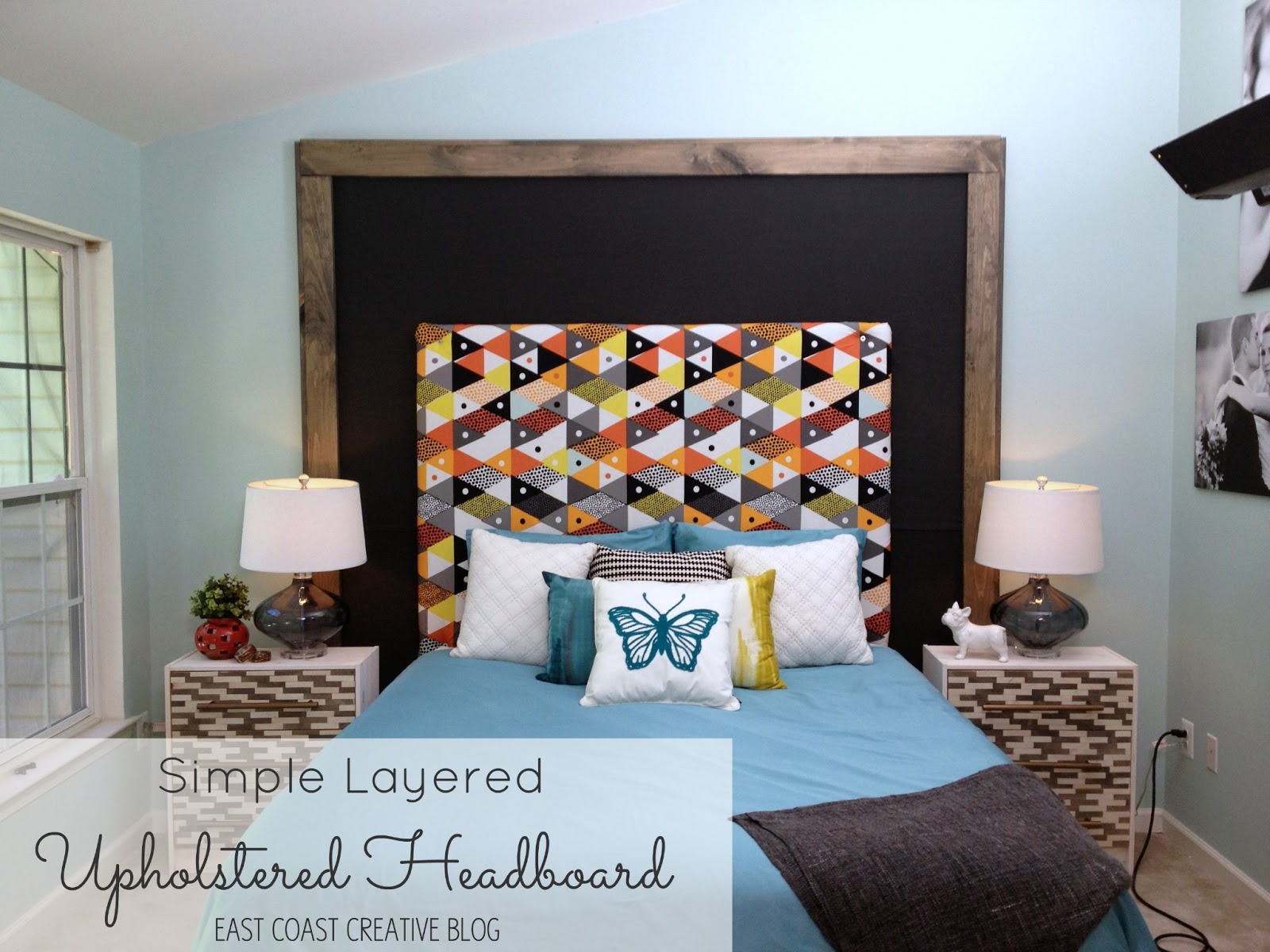 Layered Upholstered Headboard {Knock it Off DIY Project} East Coast
