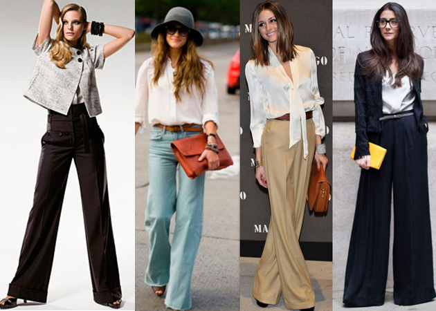 calça pantalona larga