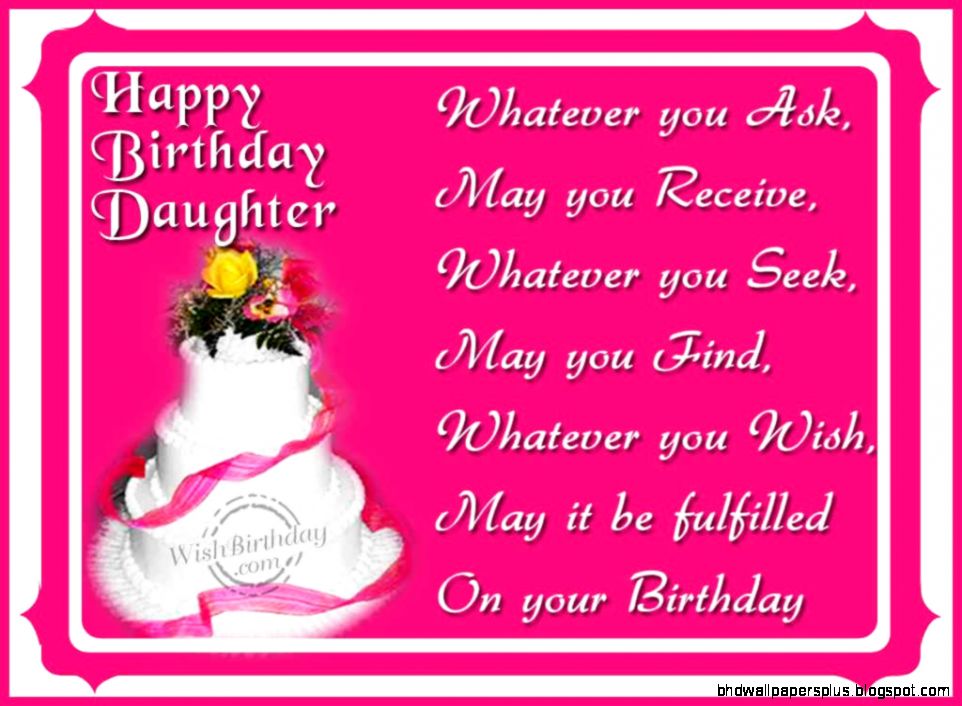 Birthday Quotes Cards For Daughter