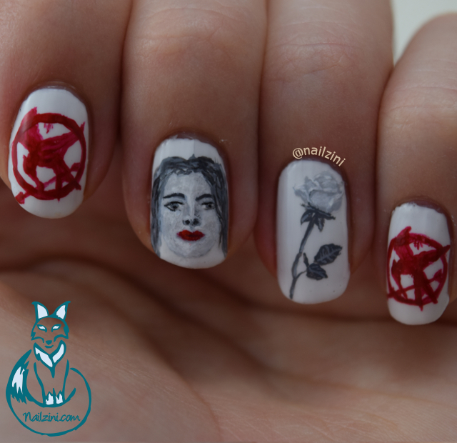 Hunger Games: Mockingjay part 2 nail art