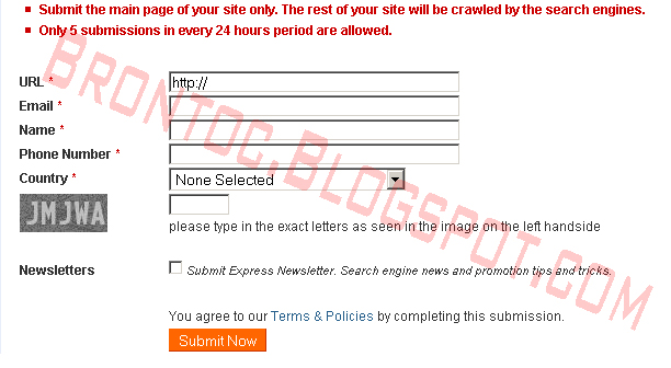 Cara mudah daftarkan Website anda ke 70+ Search Engine Submit+expres+copy