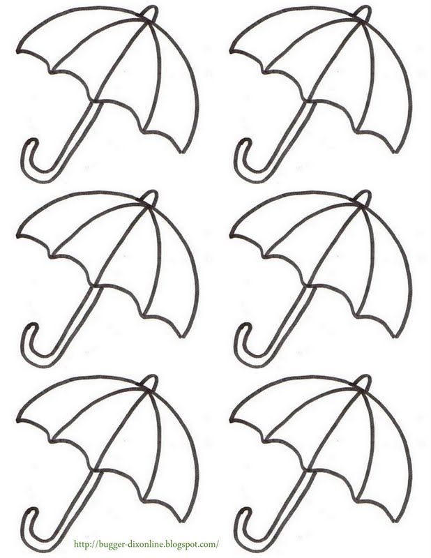 Kids Page: Template Umbrella - Imagui Coloring Pages