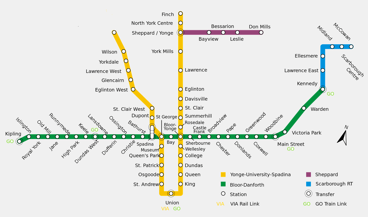 Toronto Subway and RT Maps Free Printable Maps