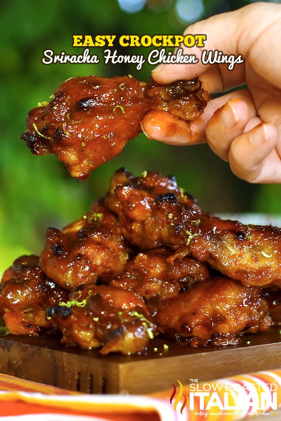Easy Crockpot Sriracha Honey Chicken Wings