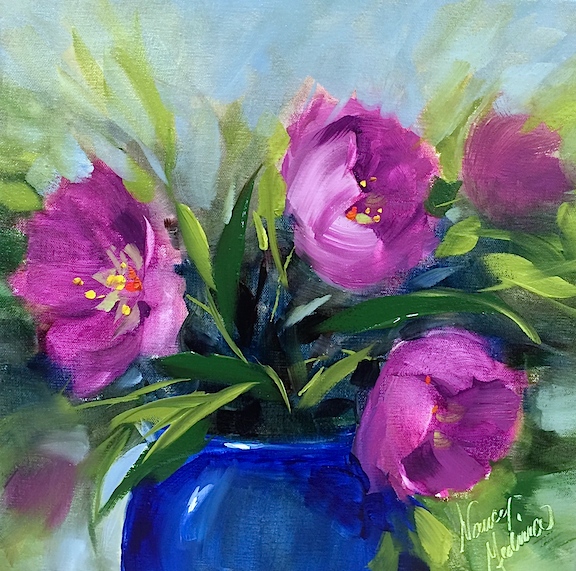 http://www.nancymedina.com/available-paintings/spring-fever-pink-tulips